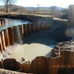 Baugrube der Brücke 3