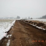 Humusabtrag zur Herstellung der Baustraßen